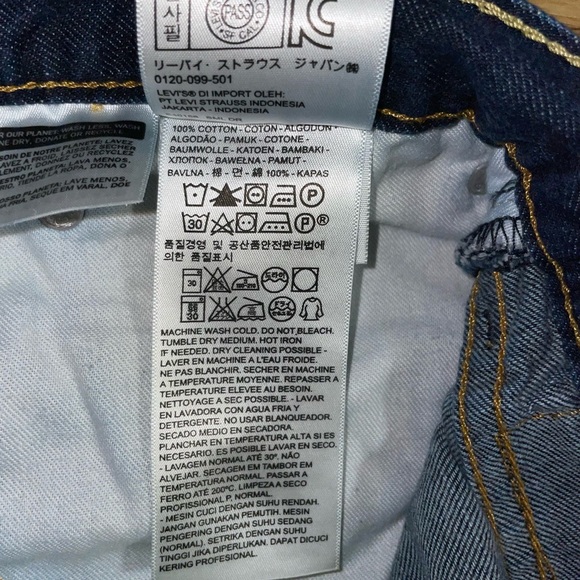 Levi’s 505 Regular Fit Straight Denim Jeans Mens Size 42x30 Dark Wash EUC - Picture 13 of 16